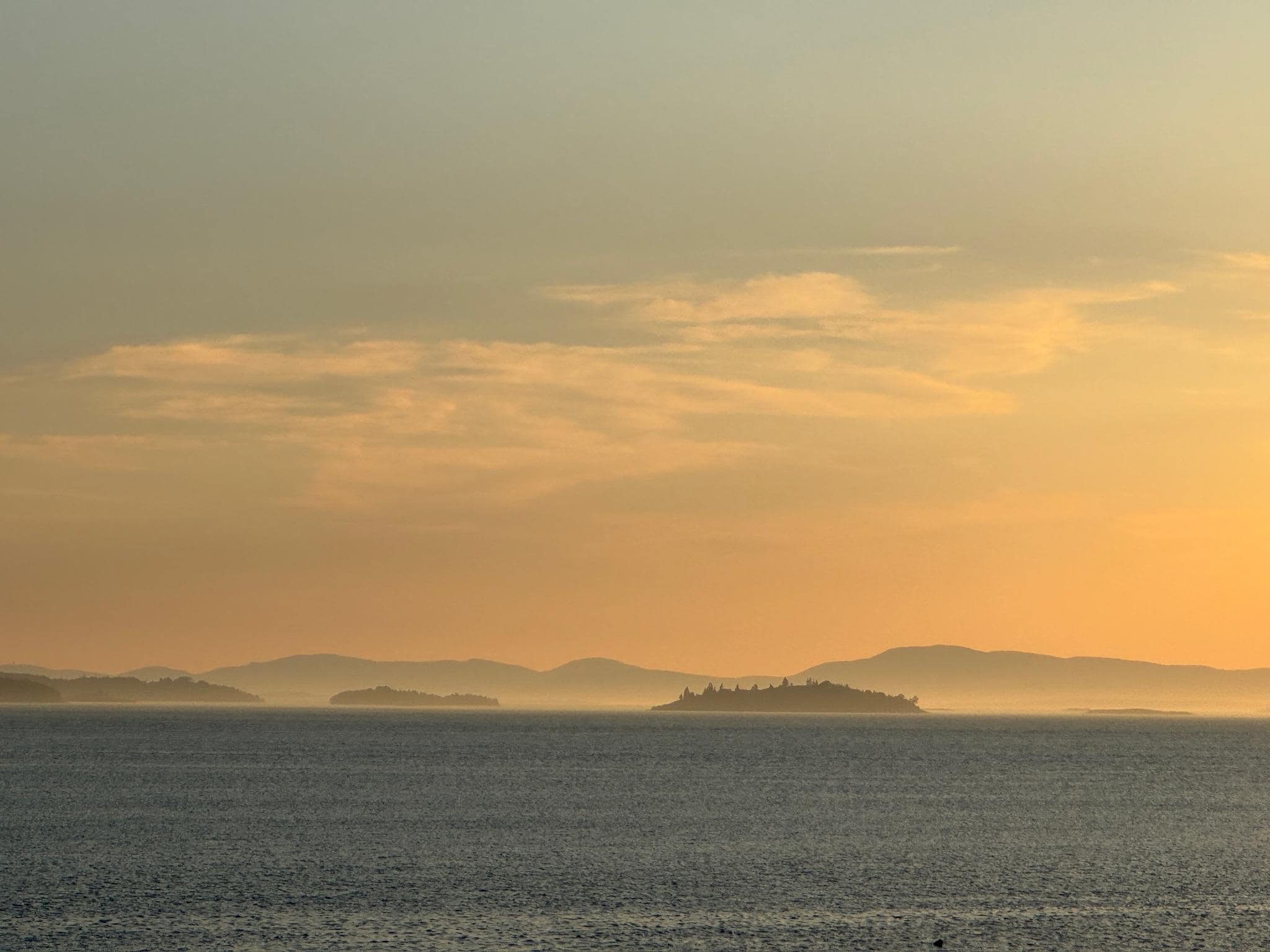 View of Penobscot Bay Islands from Deck