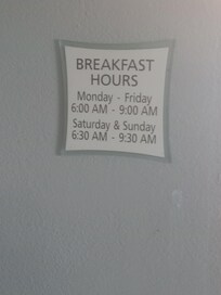 There was no breakfast....!