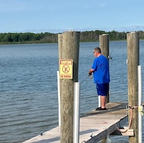 Jeff fusing off the dock
