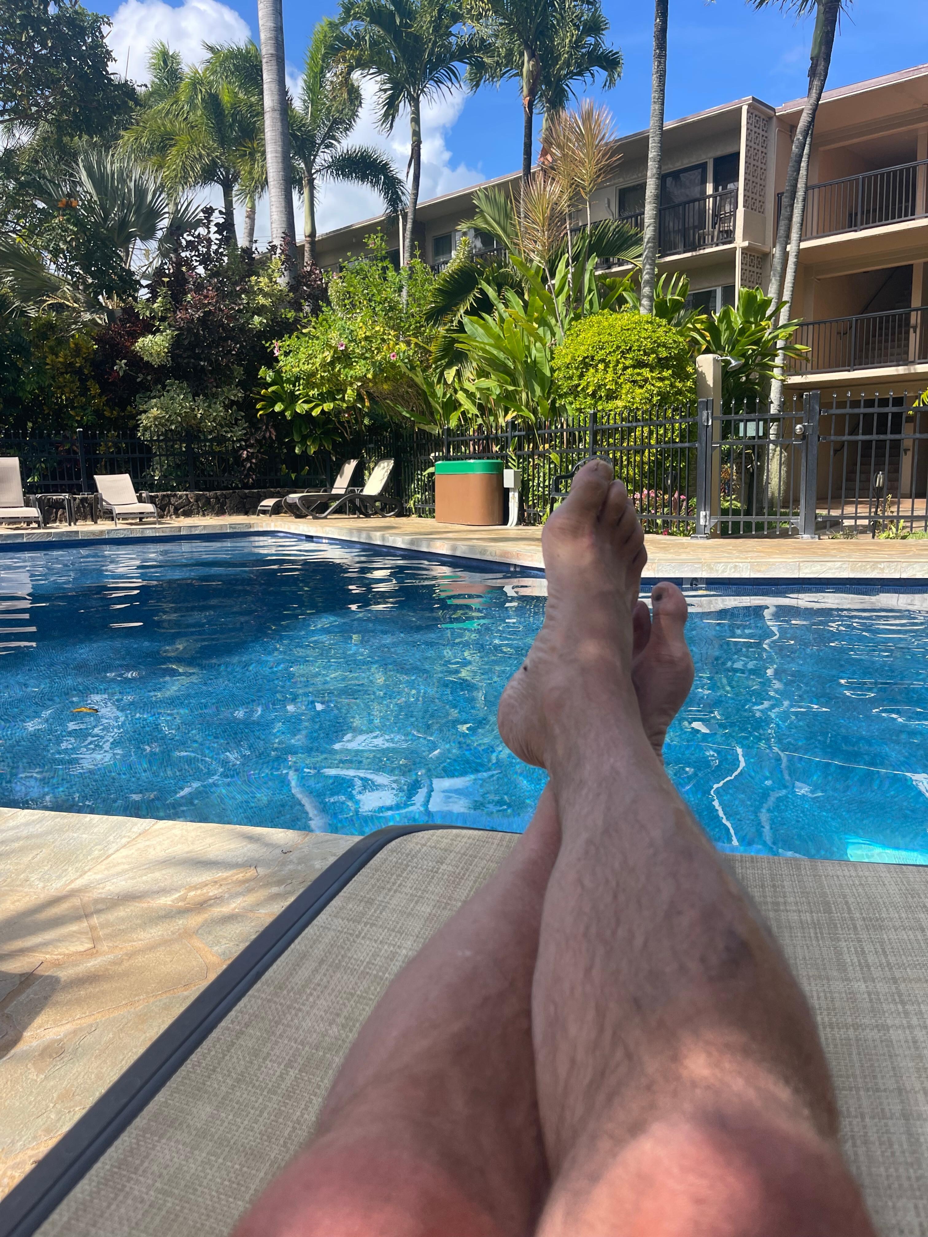 RELAXING by the pool 