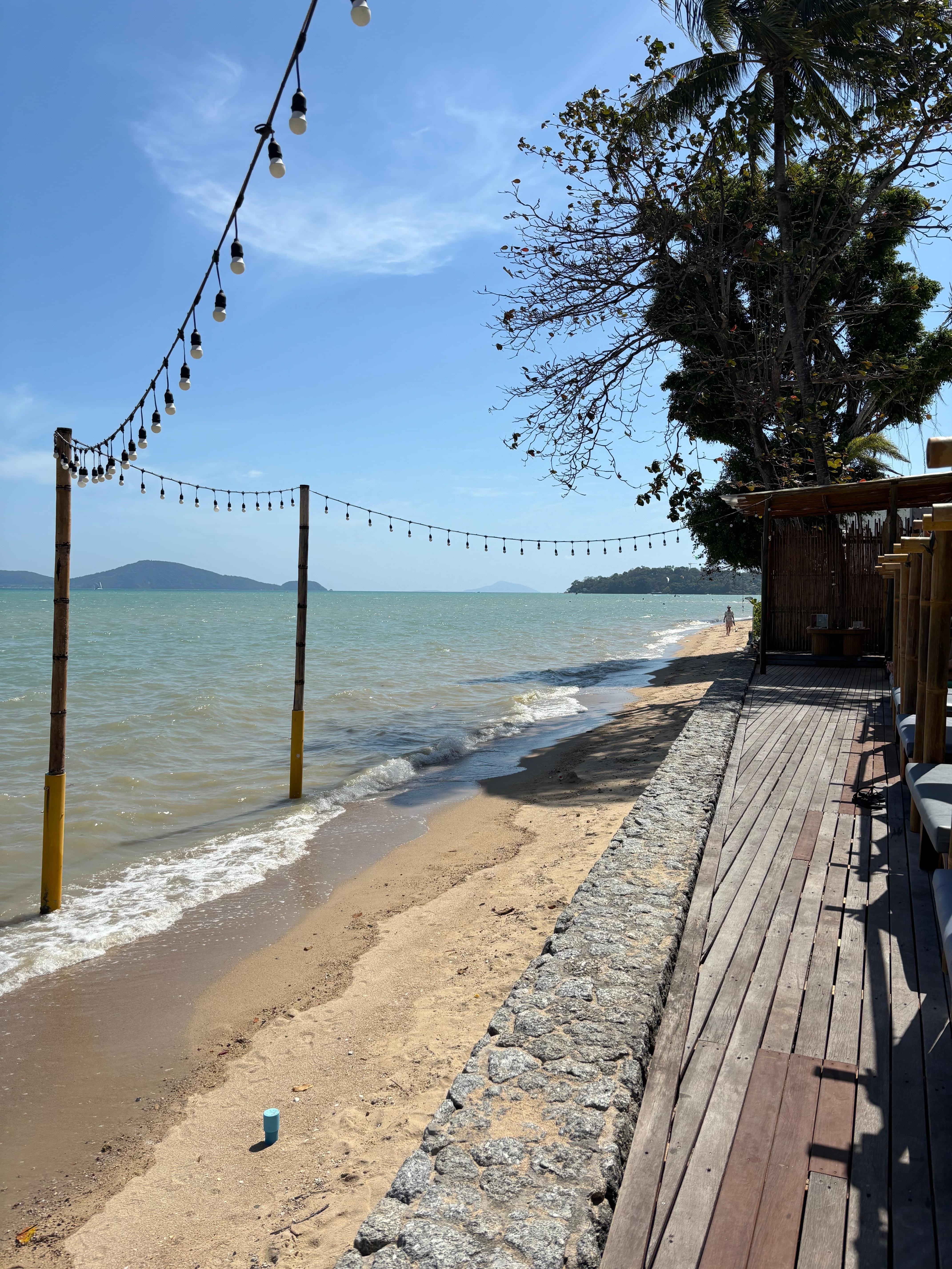 The beach is not used for swimming but was a good view and nice watersports close by. 