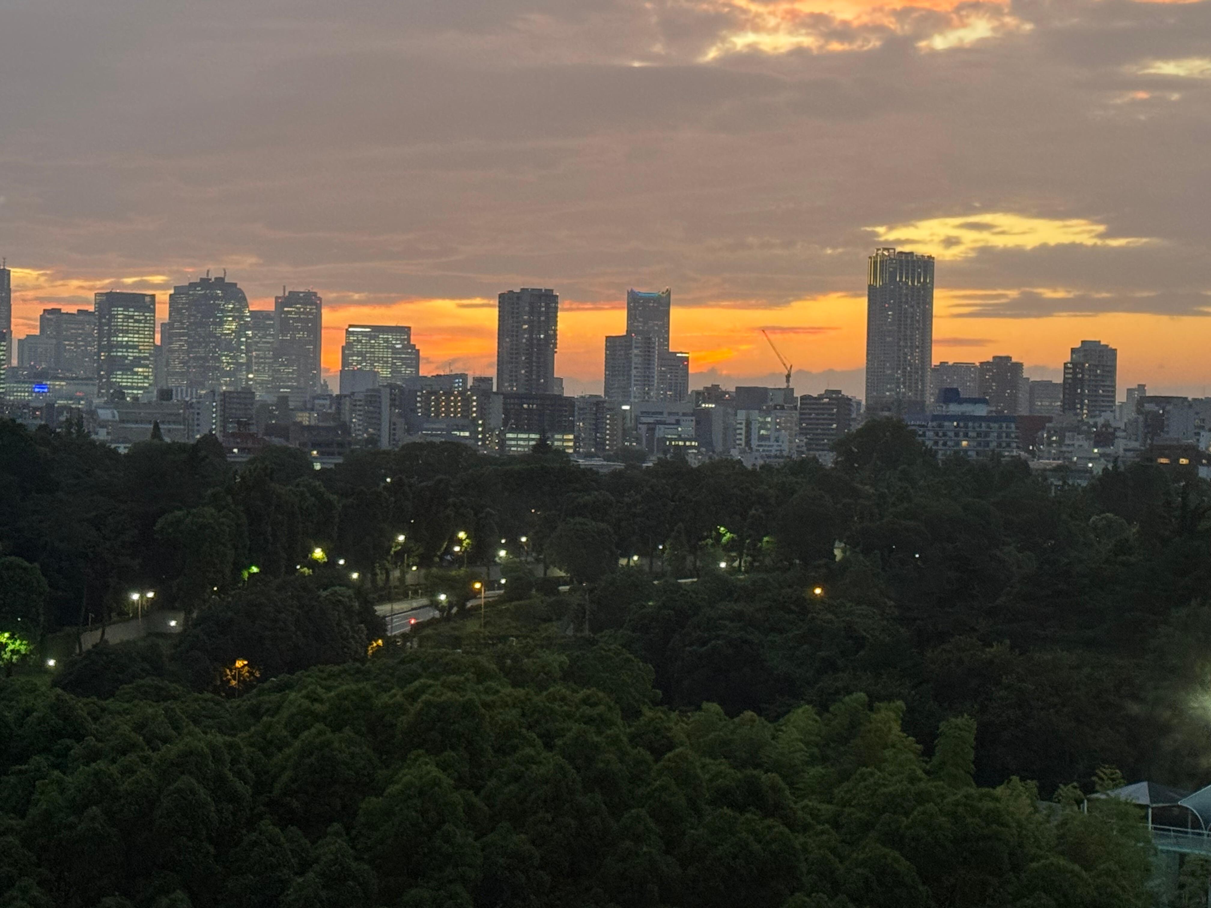 View from room 3220 at sunset 