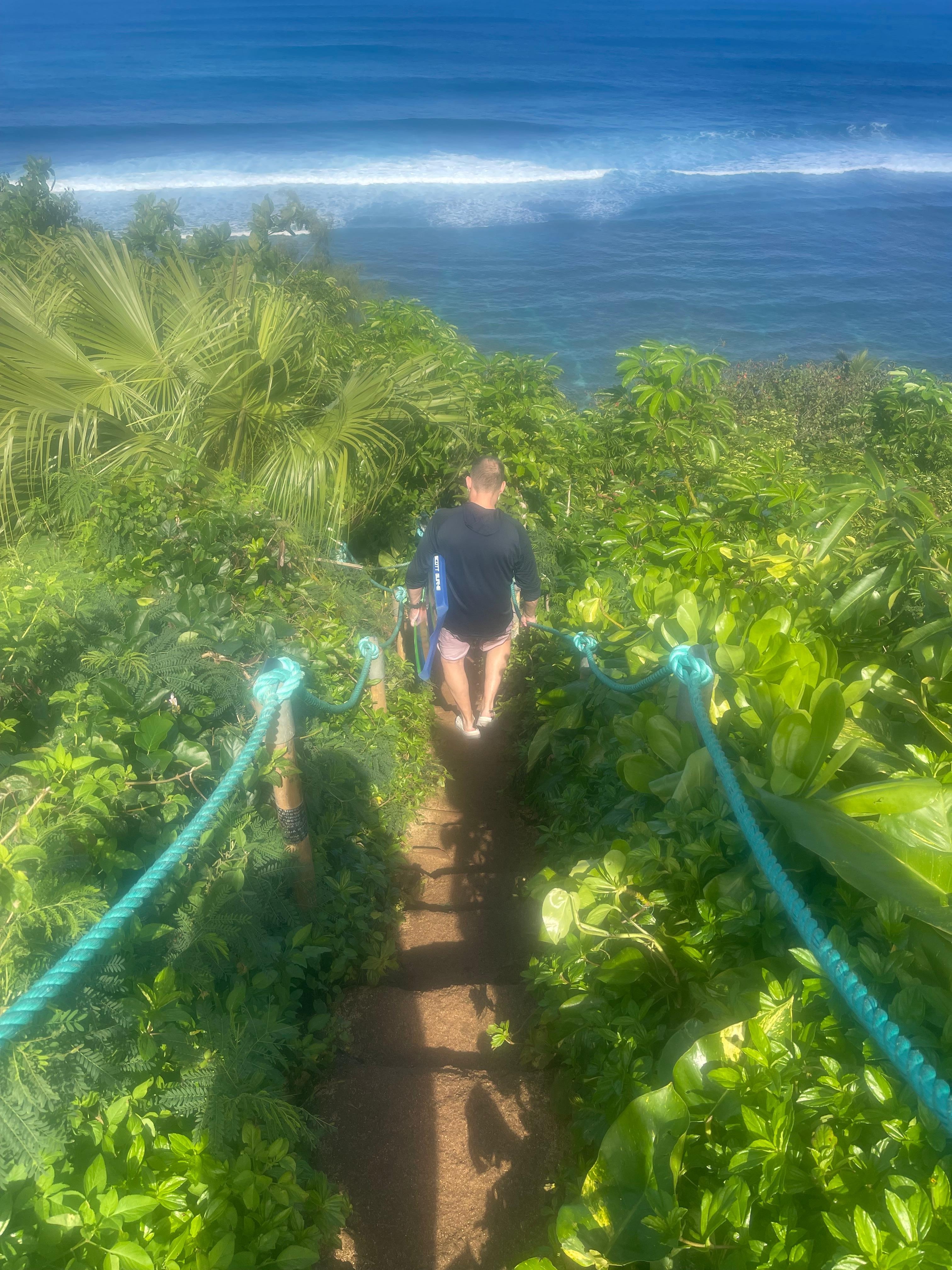 Heading to beach right below the condo