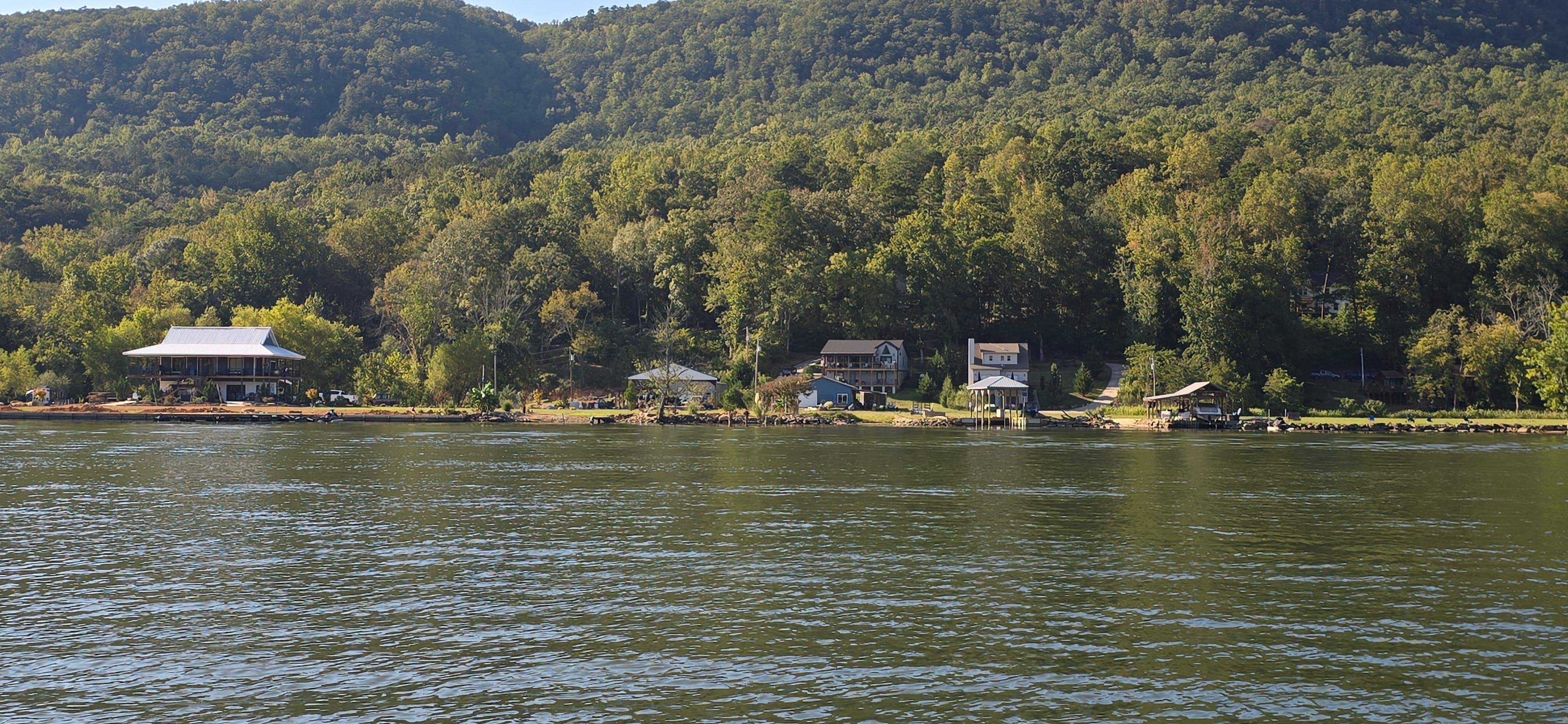 Veiw of property from the river very nice and peaceful.