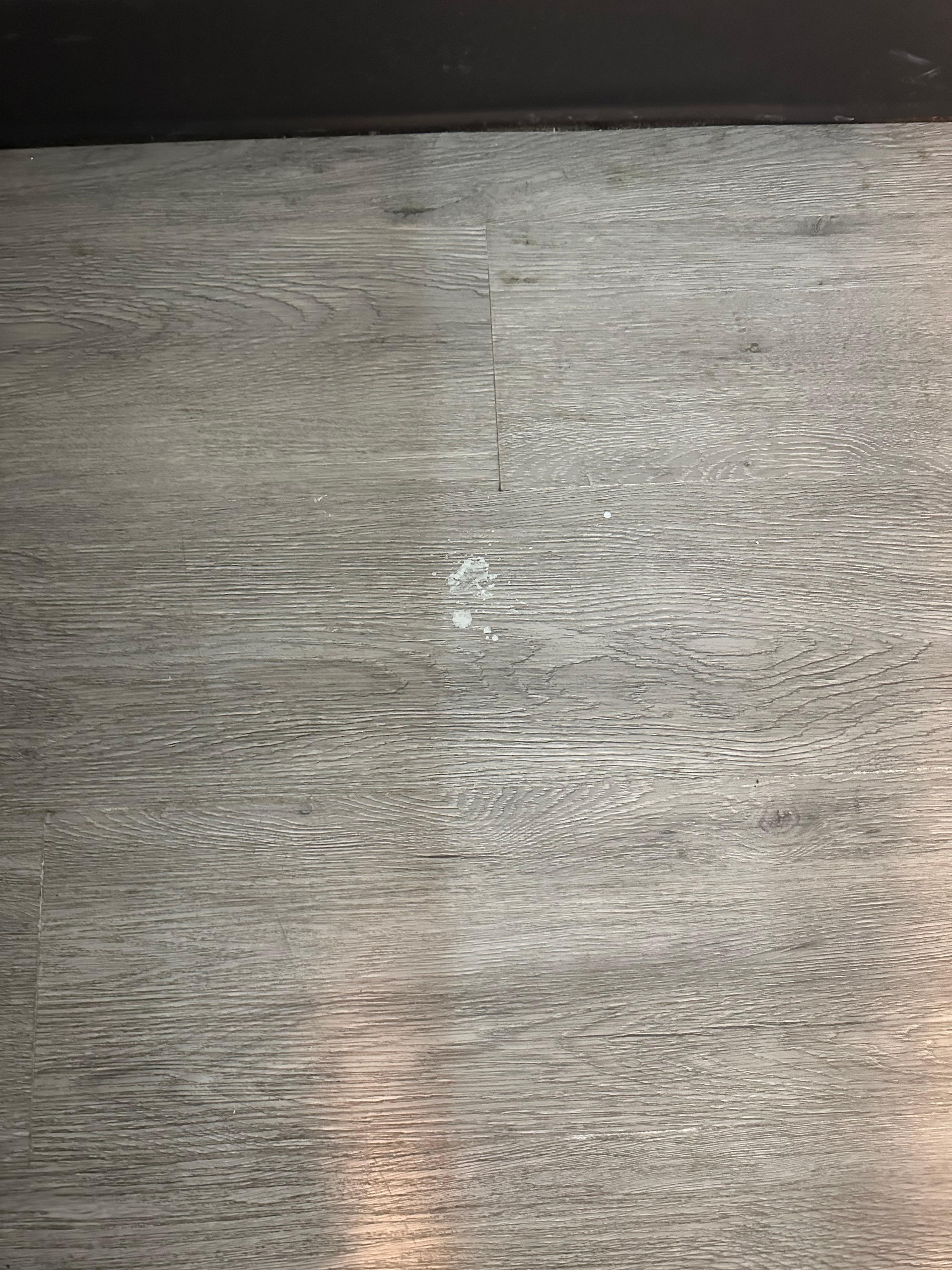 Milk or something dried on the floor