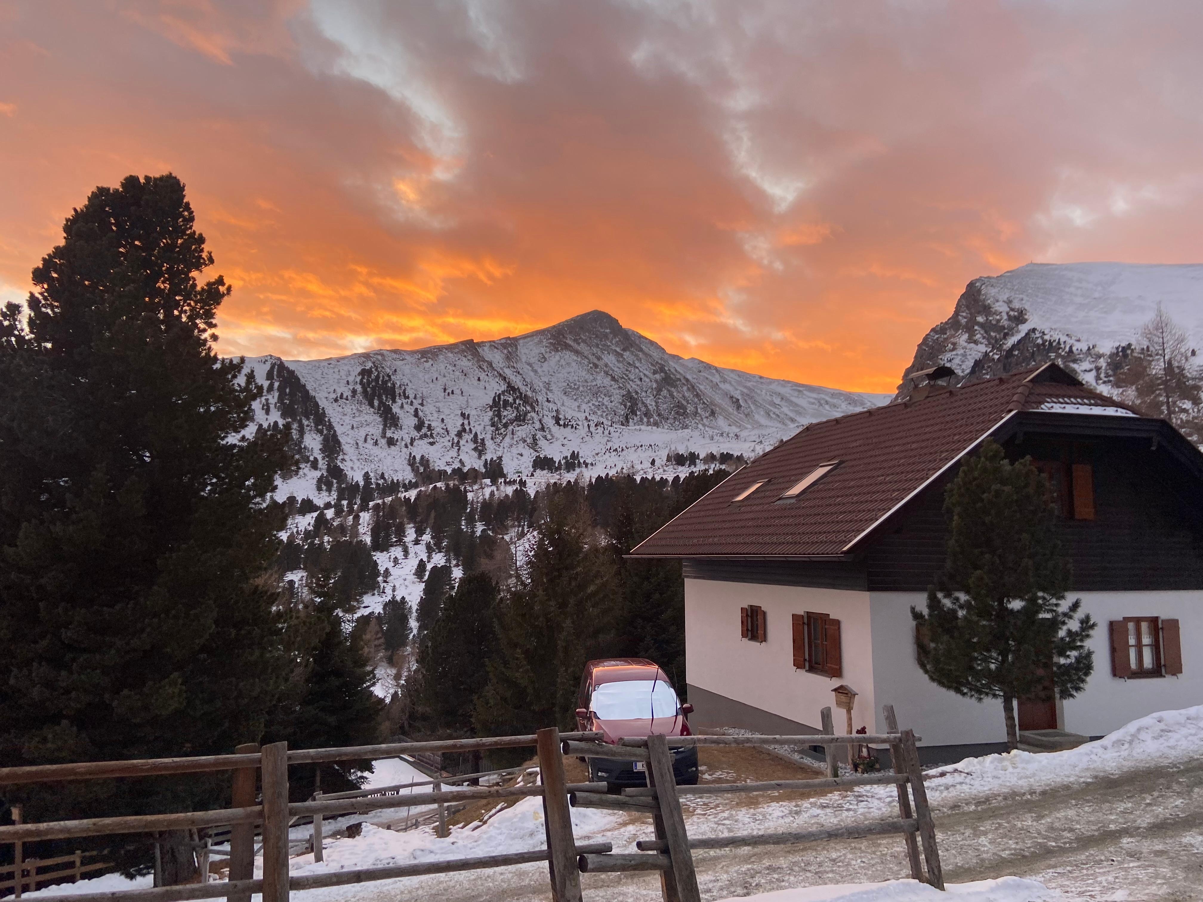 Blick aus der Wohnung…