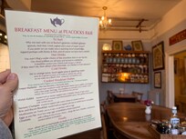 Breakfast menu