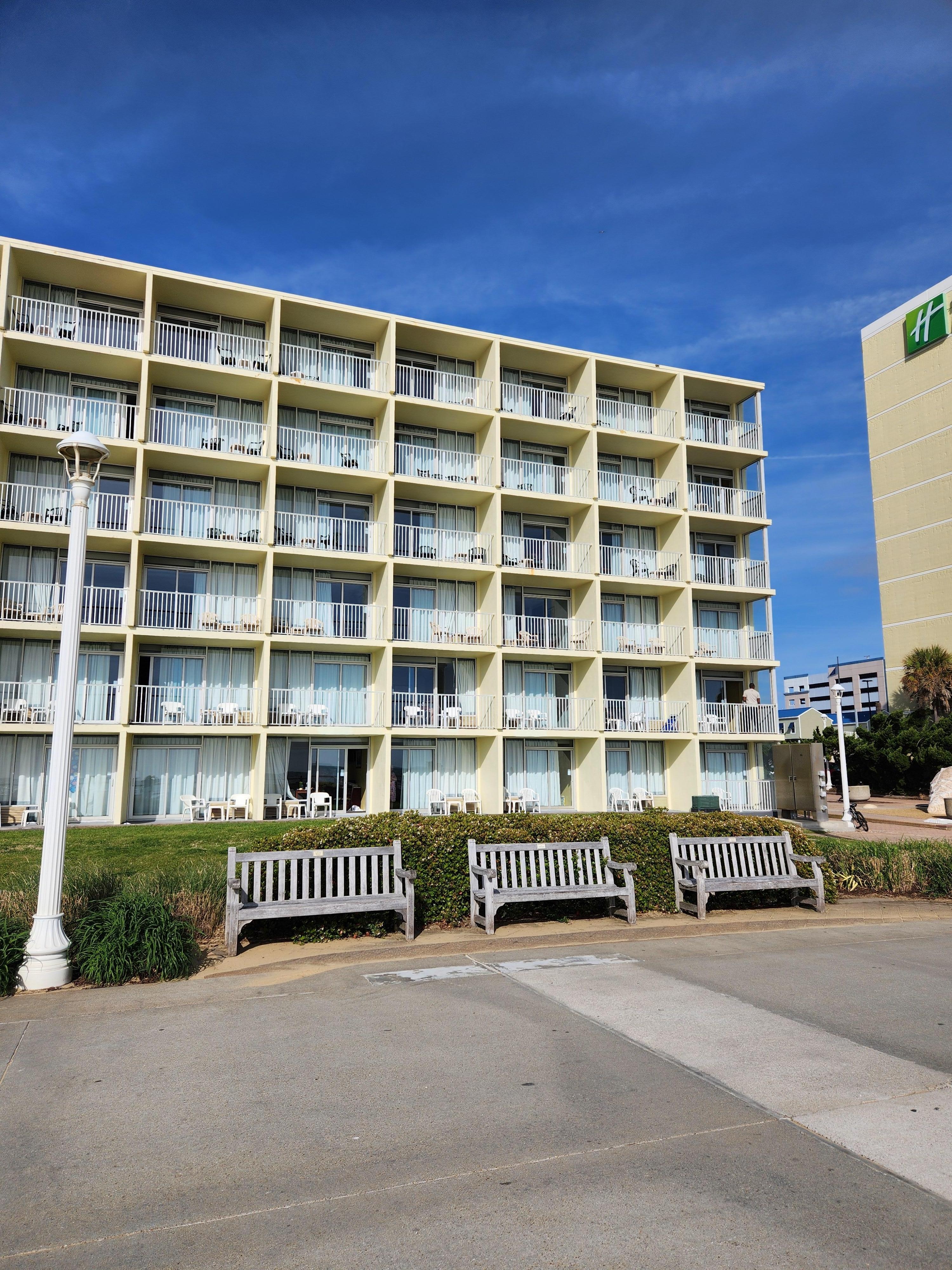 View of hotel form the boardwalk 