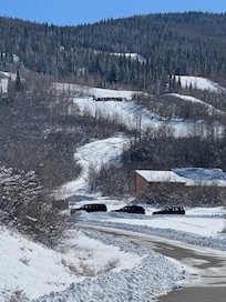 Walked down the street and caught a photo of aski race getting started