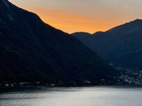 Nesso sunset, view from the villa. Copyright Mike Bivona