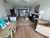 Looking into the condo from the balcony