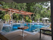 The pool terrace.