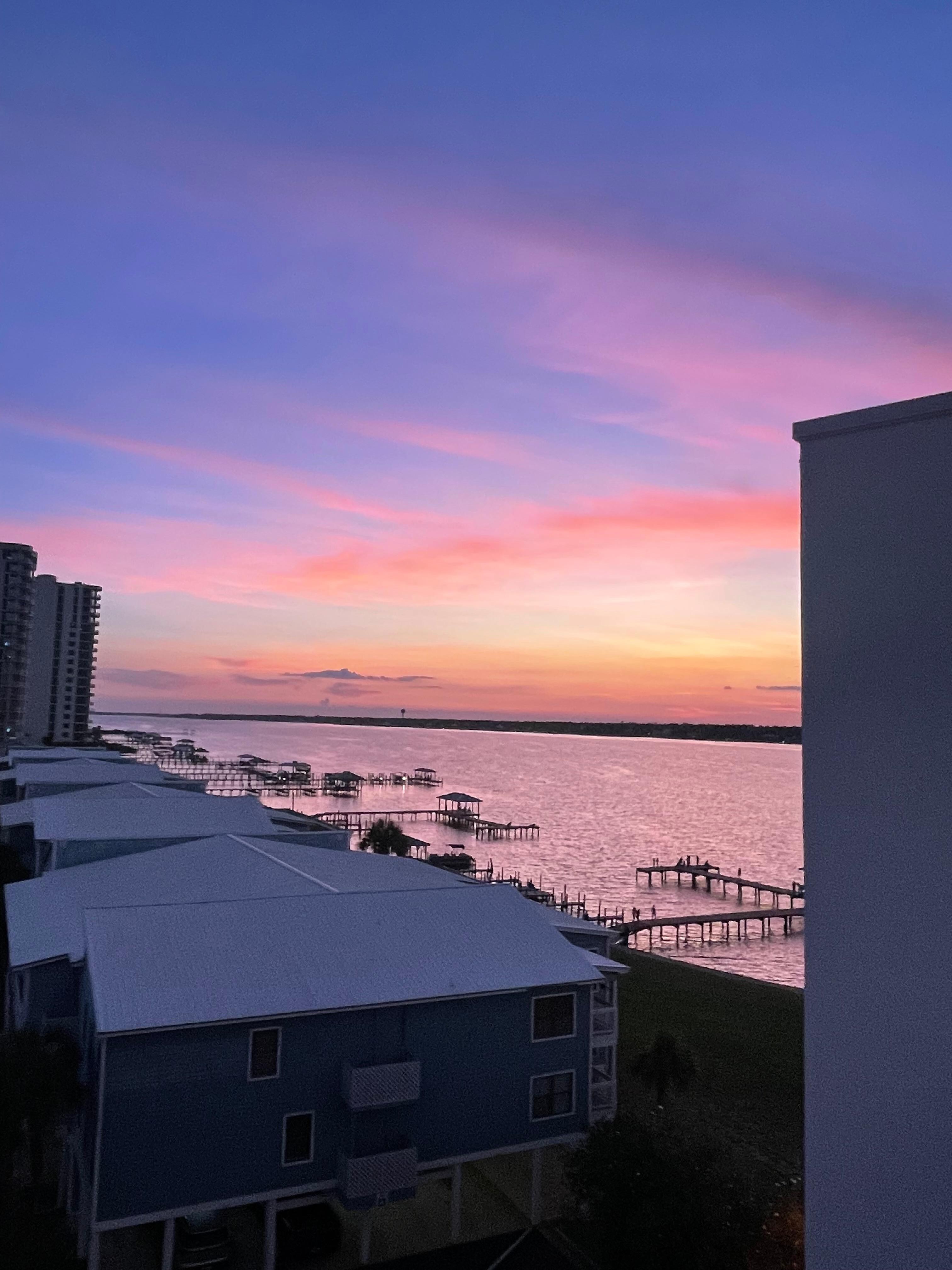 Sunset out front door