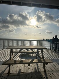 Enjoying the deck.