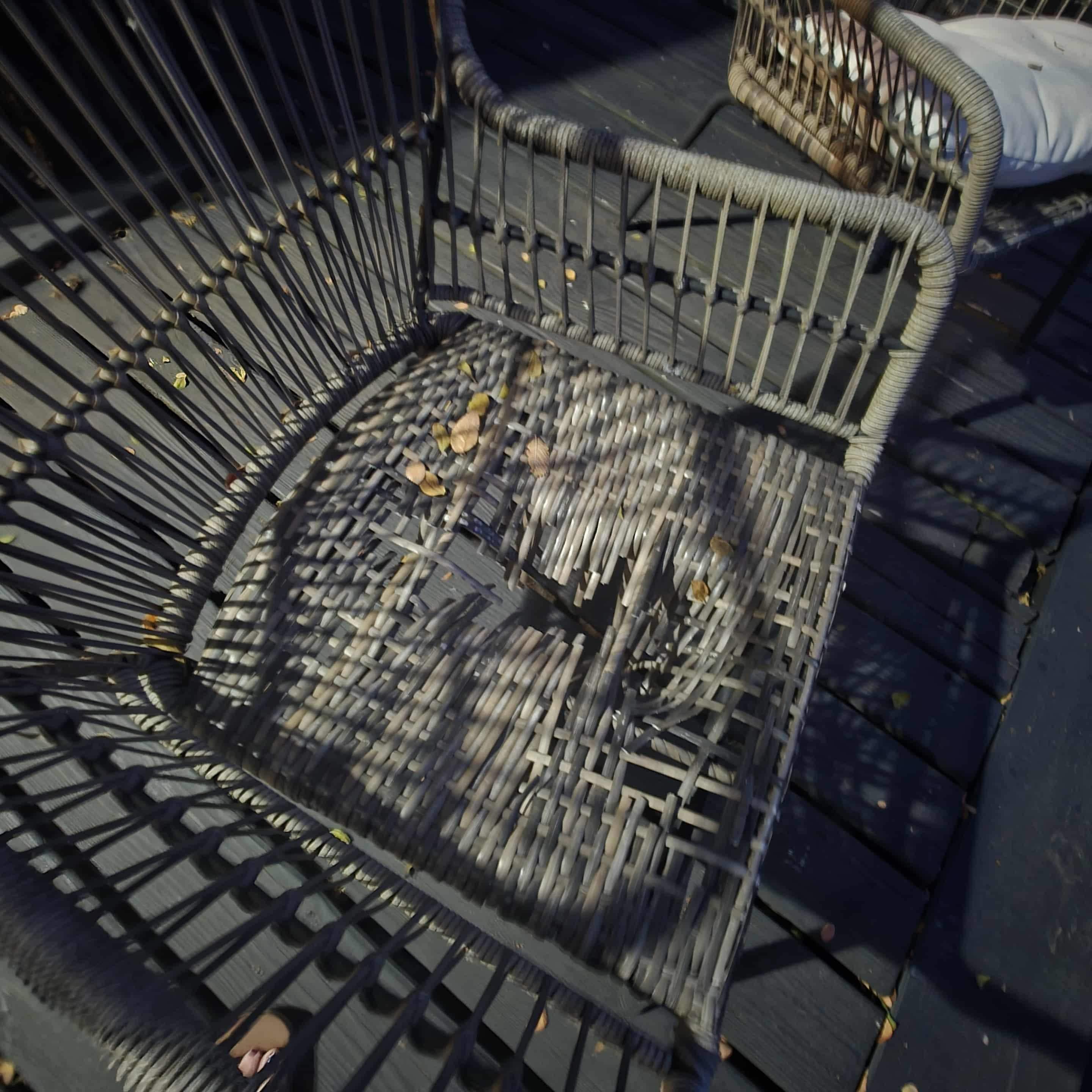 These were the out door chairs. Photos were taken upon arrival