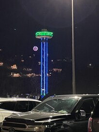 Space needle view from our room on New Years Eve.