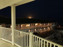 The moon was just coming up spectacular view as it rose!!!