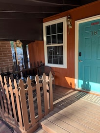 A small front porch of our room