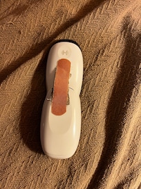 Bandaids holding the remote together