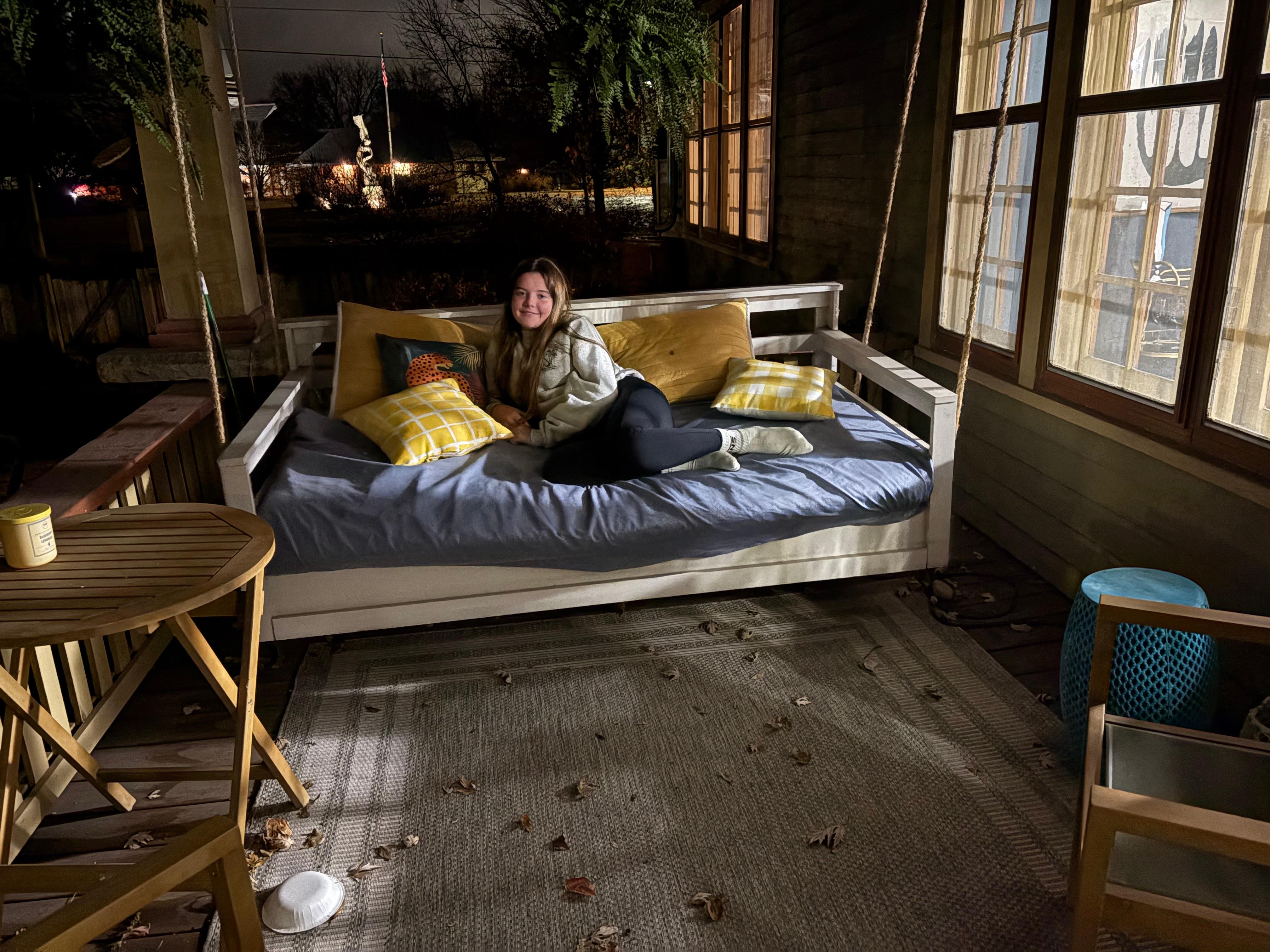 Granddaughter loved the porch swing