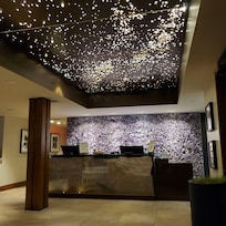Beautiful Amethyst Wall in the Lobby.