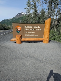 Up the road from the lodge.