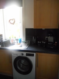 Kitchen was well stocked including in suite washer.