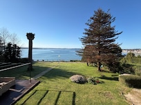 Looking out to the backyard