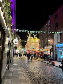 Outside the hotel, facing Temple Bar