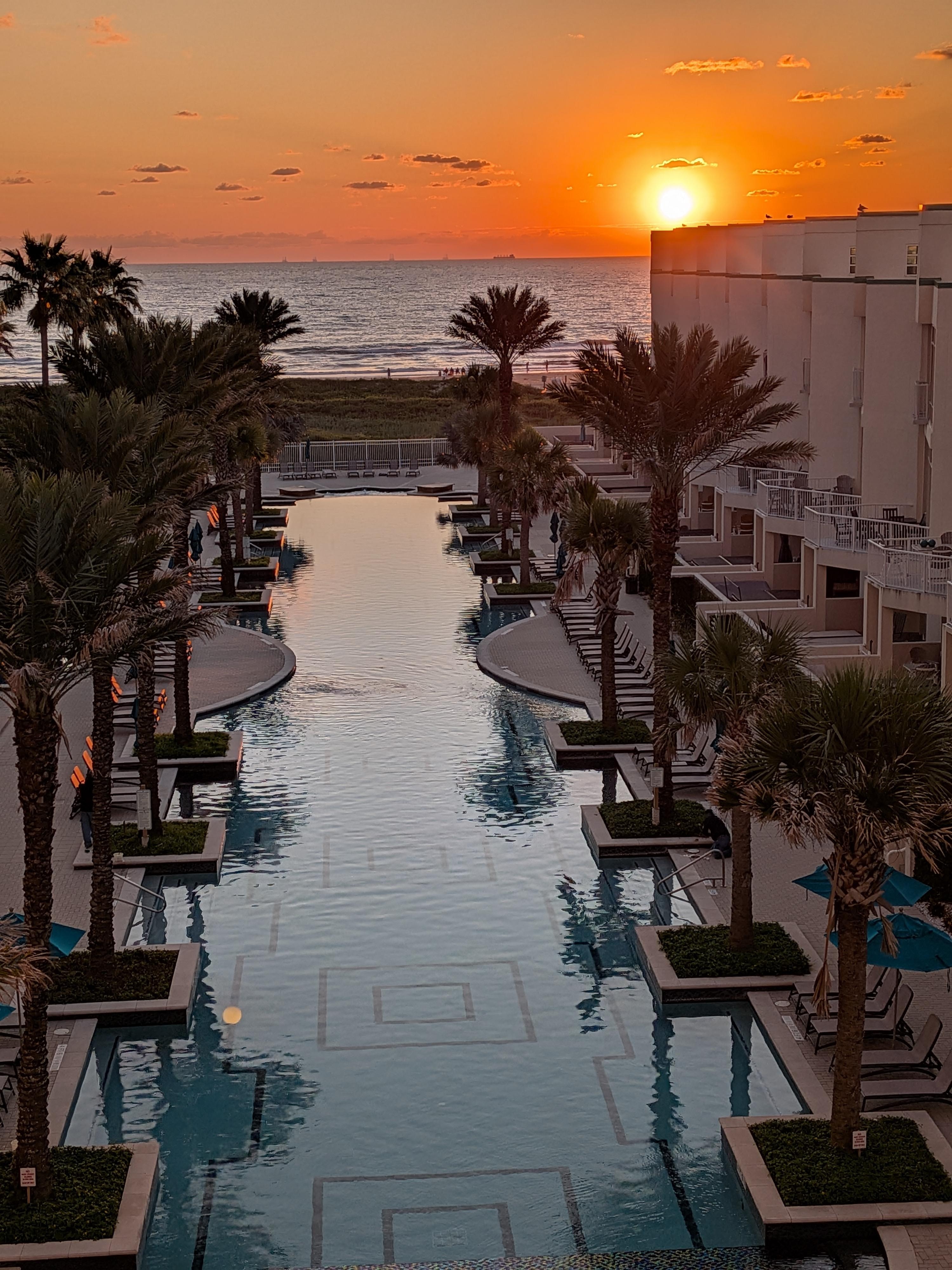 Sunrise view from the Condo standing on the deck or viewing from inside the Condo.