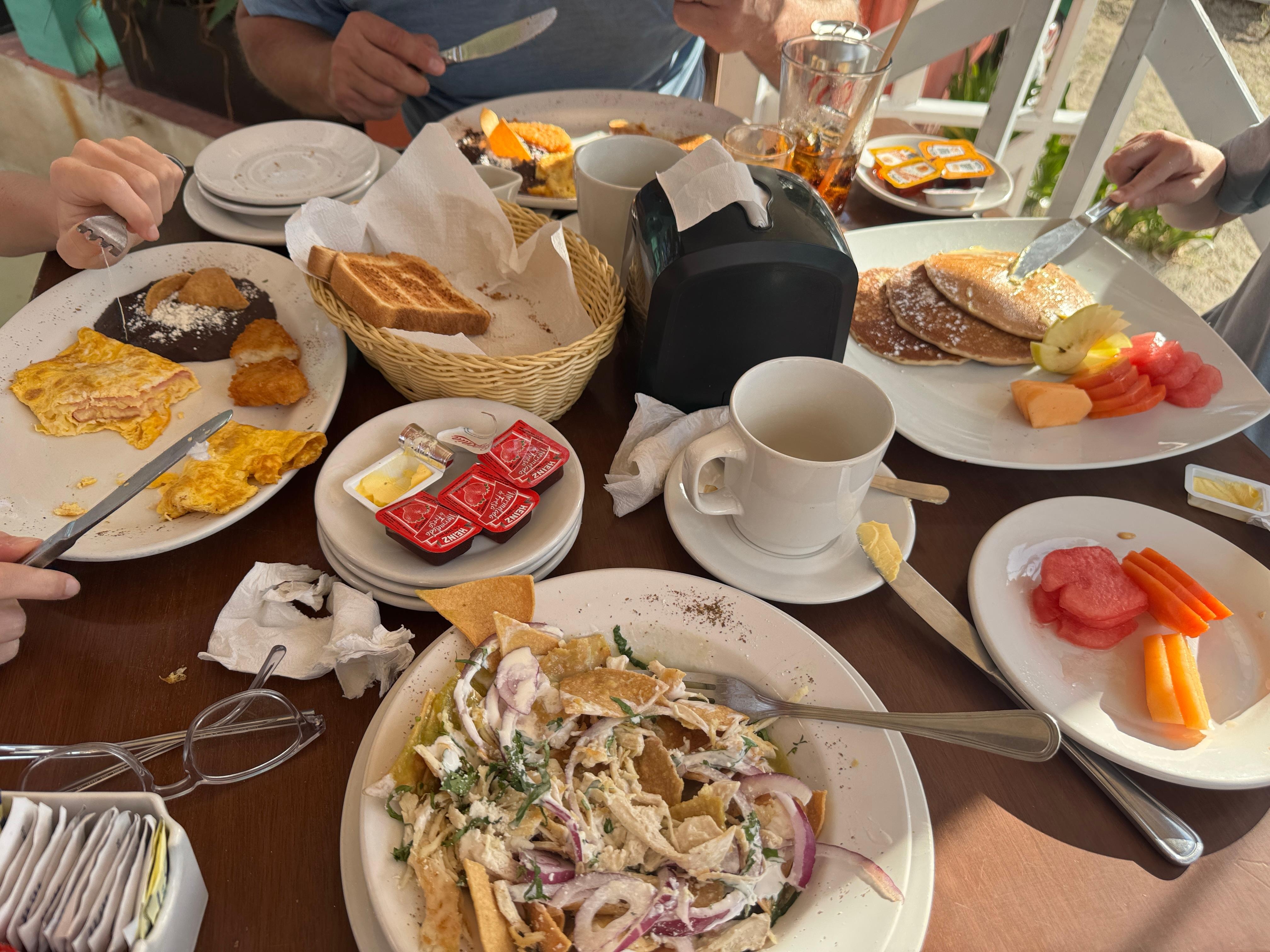 Breakfast at the on site restaurant 