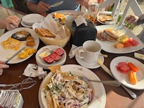 Breakfast at the on site restaurant