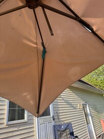 Broken patio umbrella