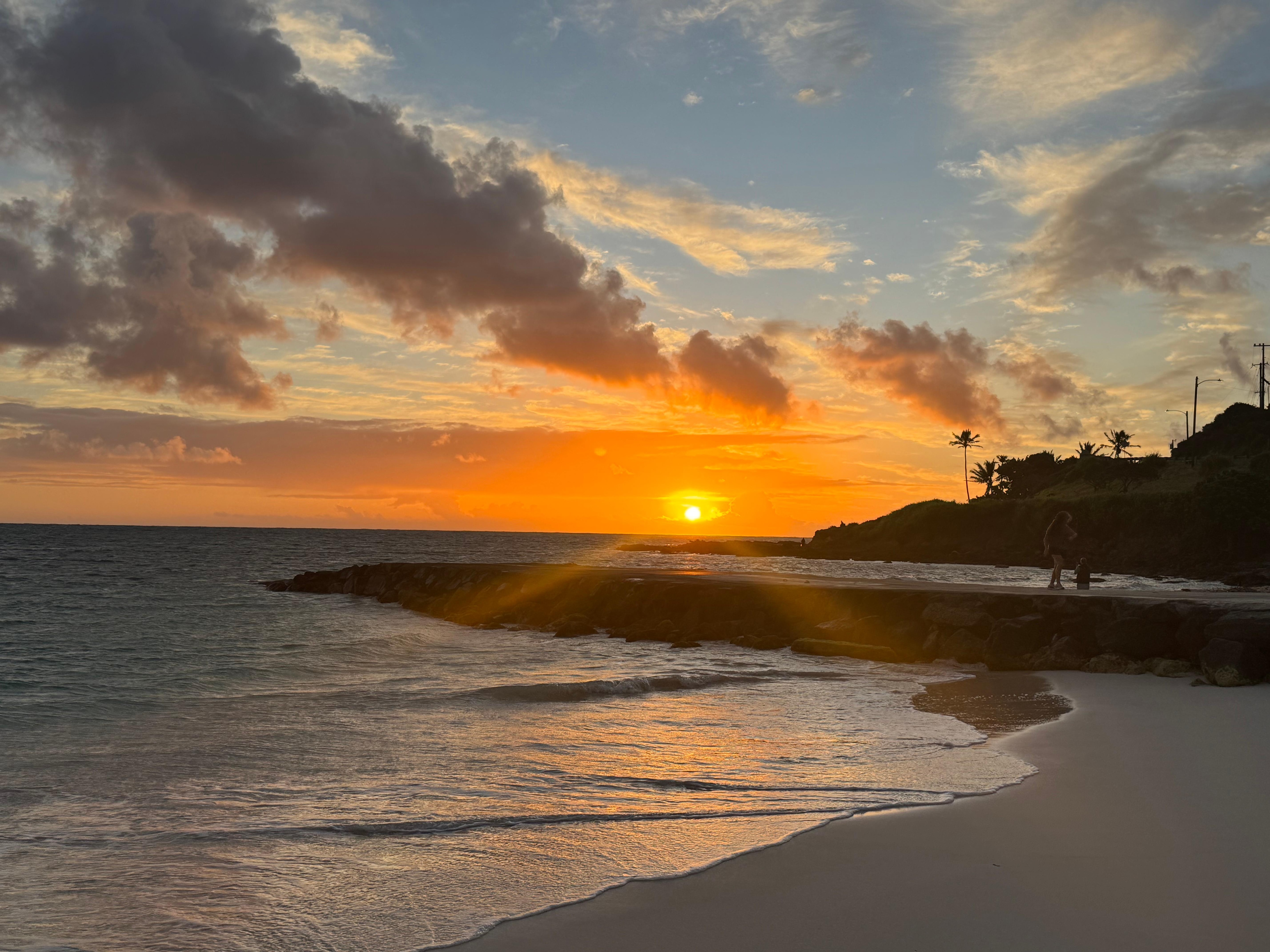 Sunrise view from Kailua Beach directly across from the house