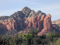 View of red rocks from the lodge area.