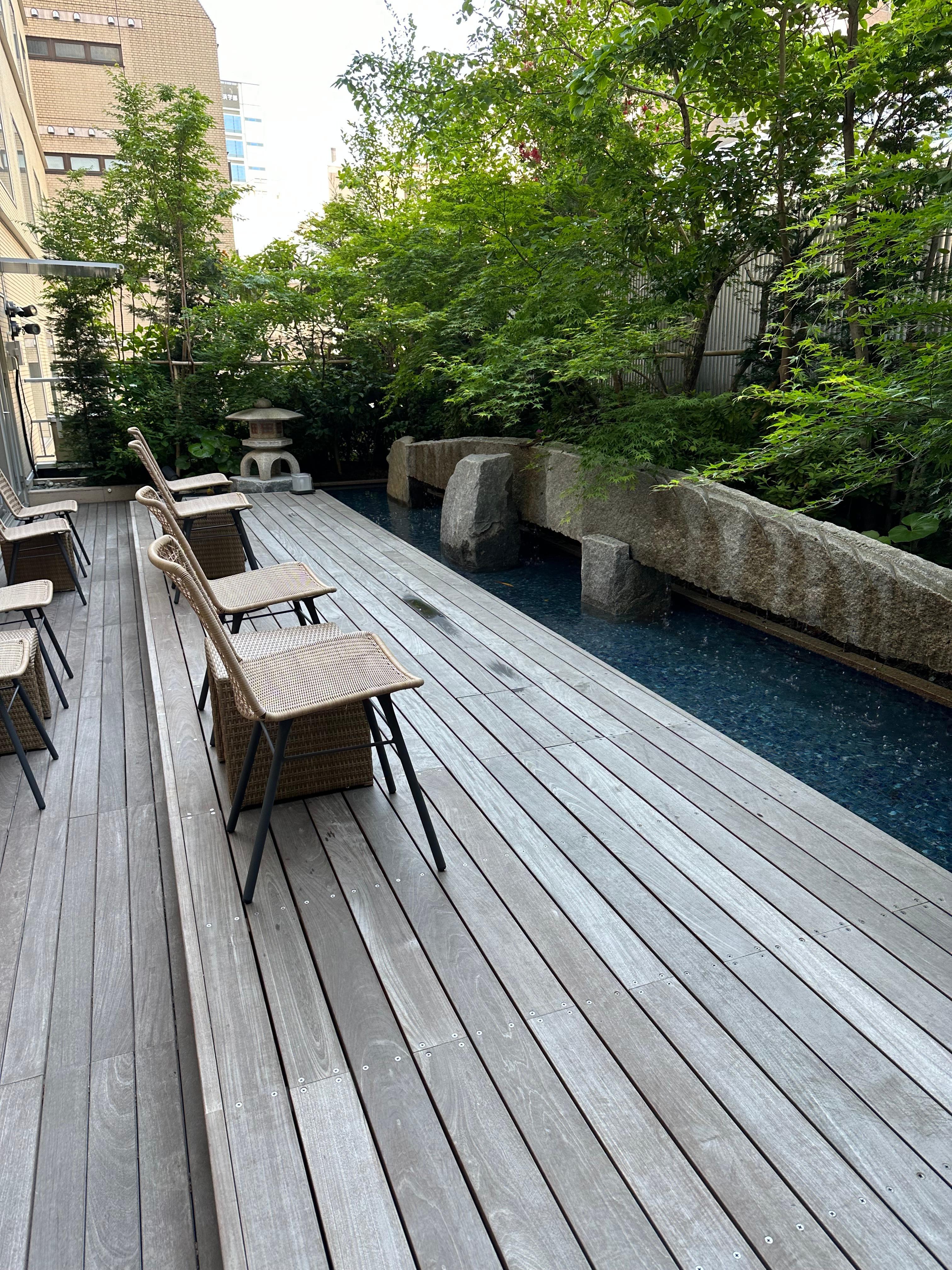 Outdoor deck off relaxation room 