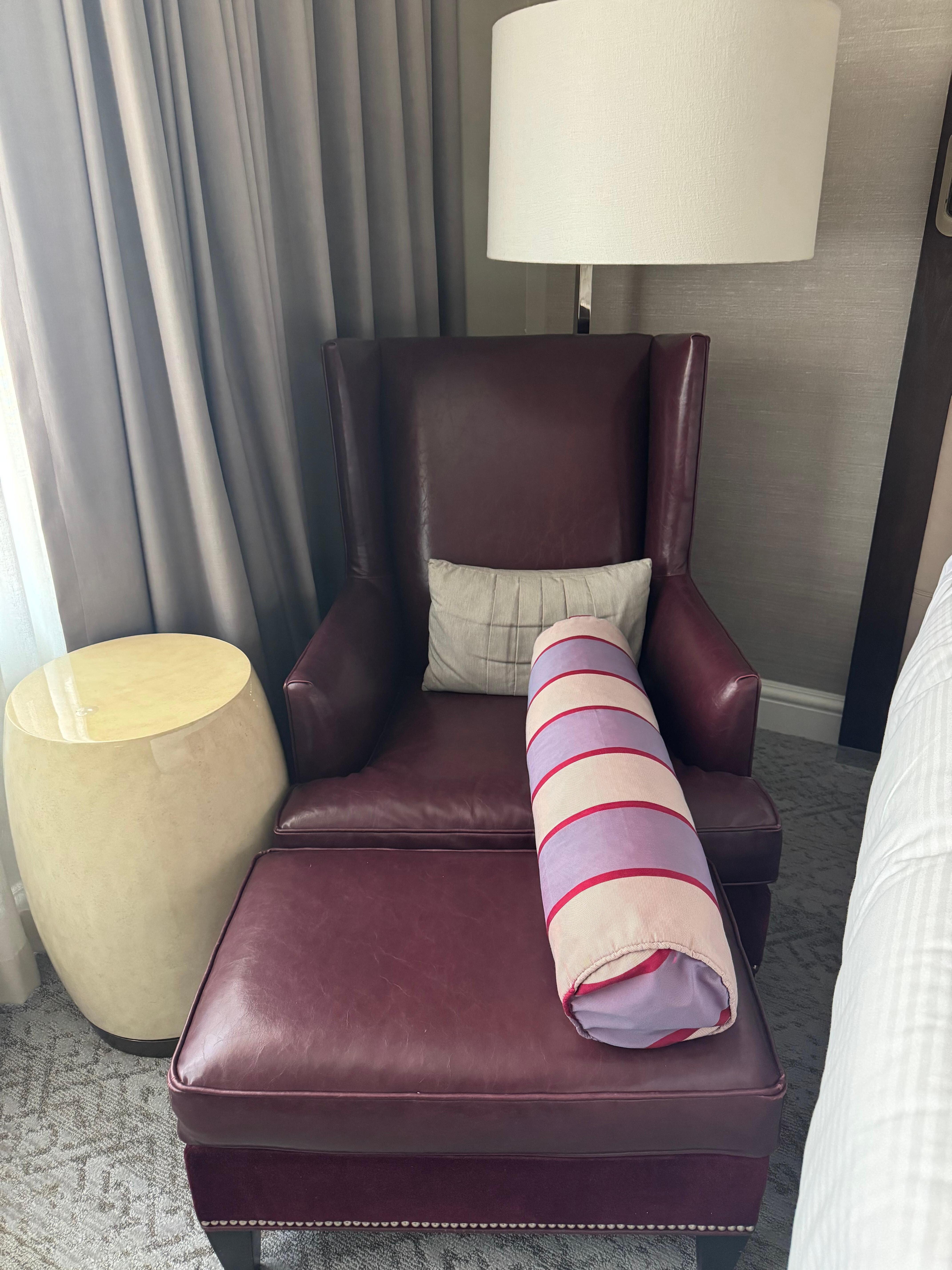 Reading chair in room