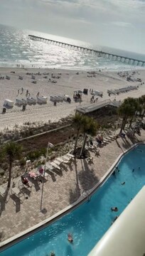 Evening view from balcony.