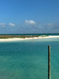 Looking at the beach from the house.