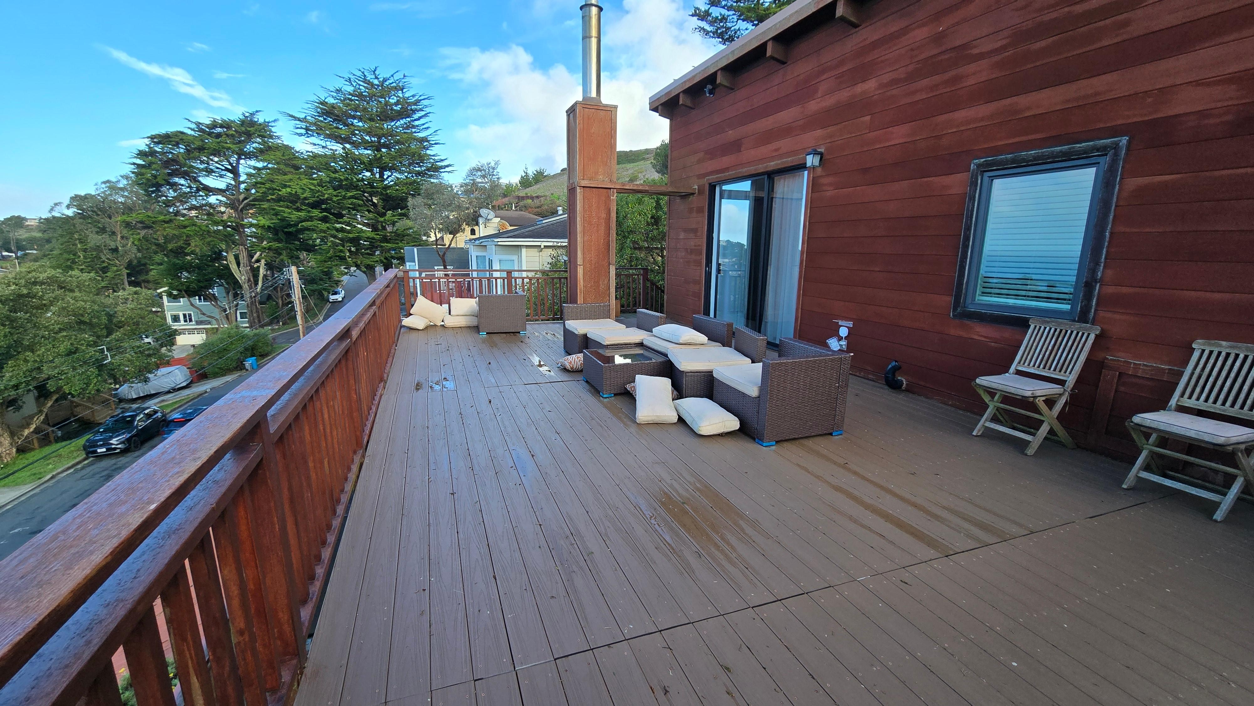 Outside the master bedroom in a poor state of care