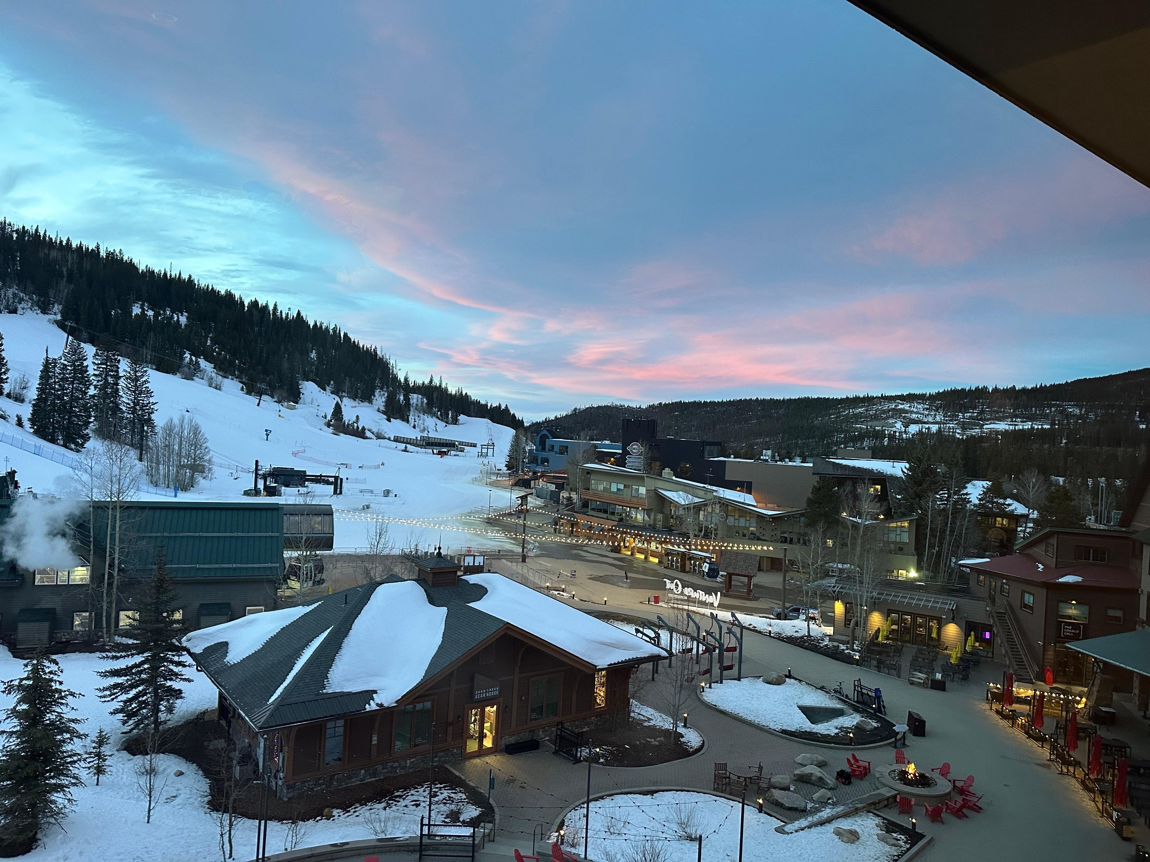 Dusk. Another view from the condo. 