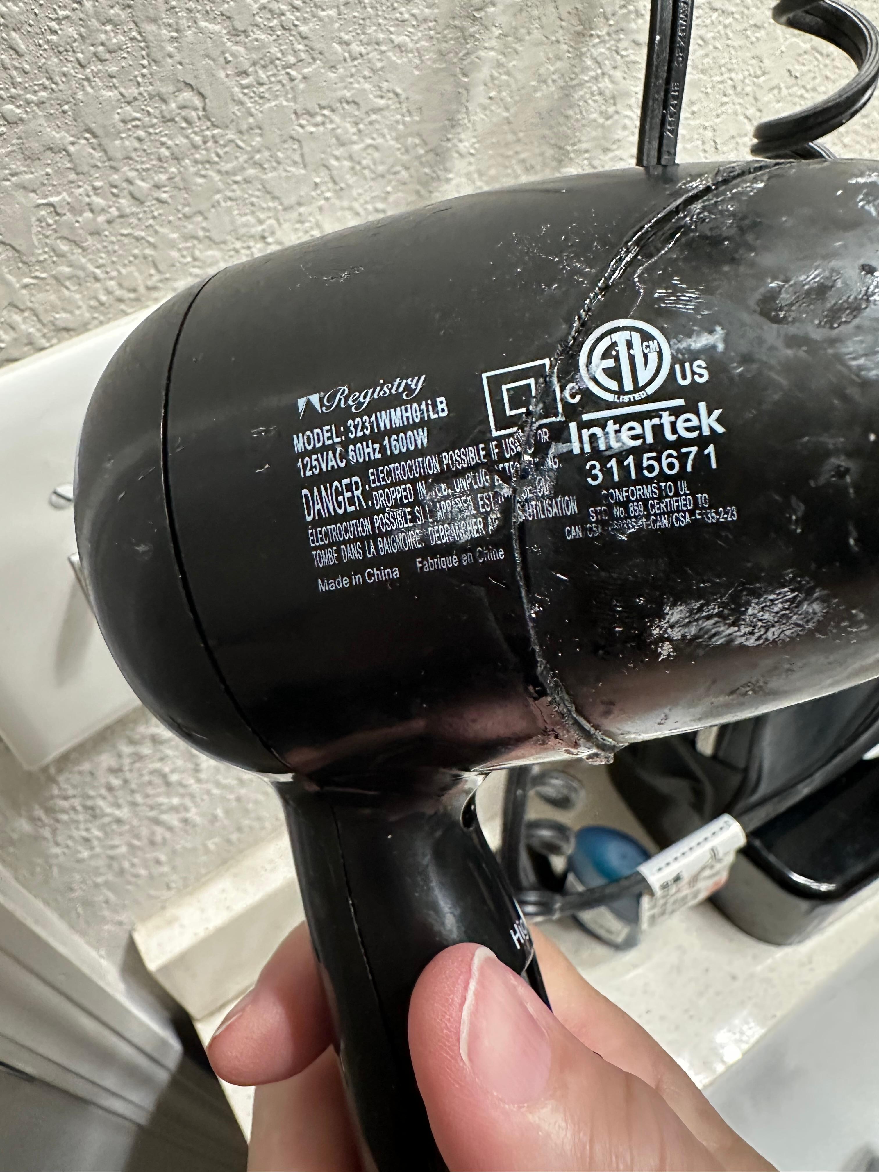 Broken blow dryer 