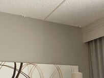 Paint chips falling over bed