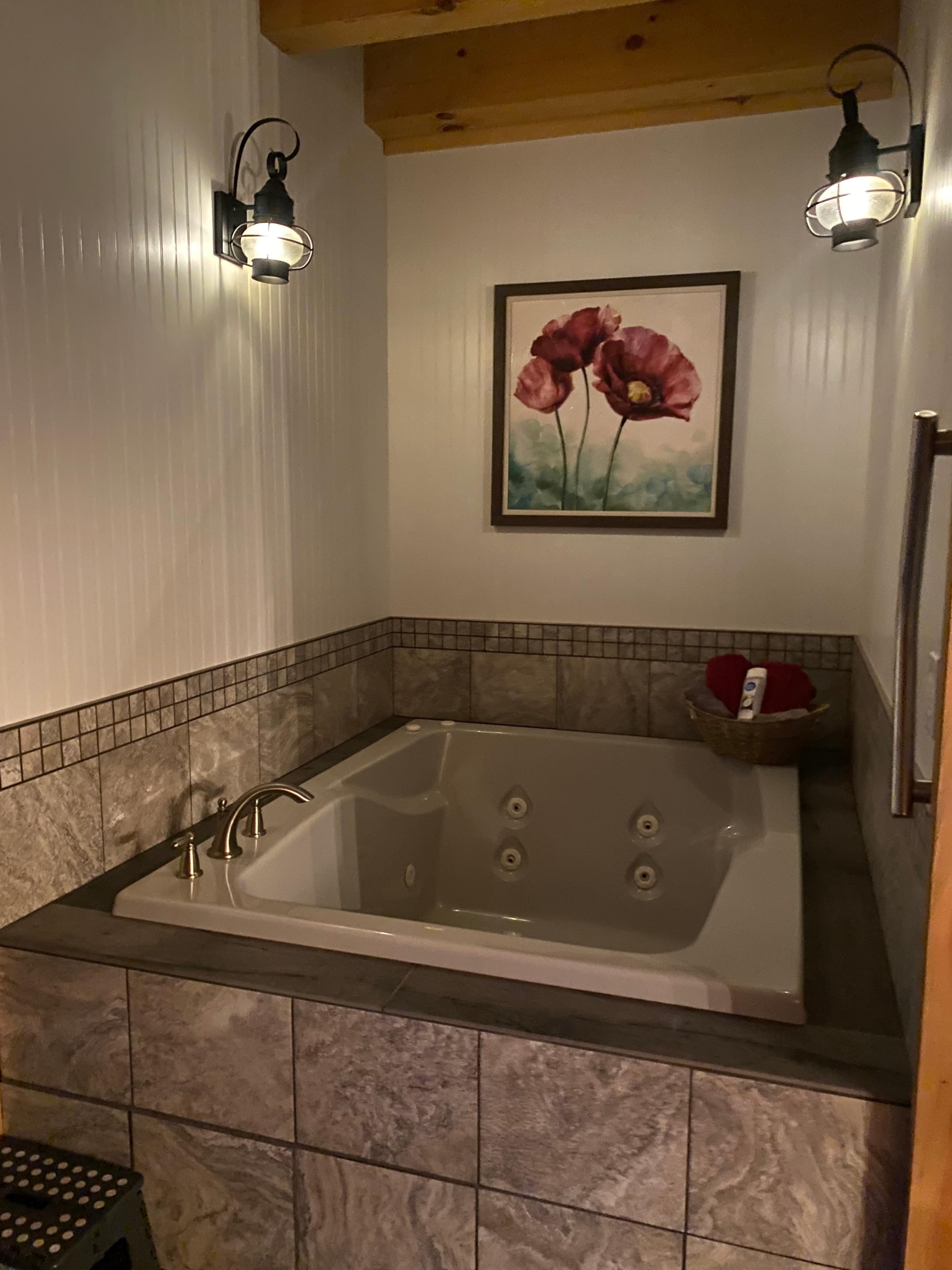 Indoor jetted tub 