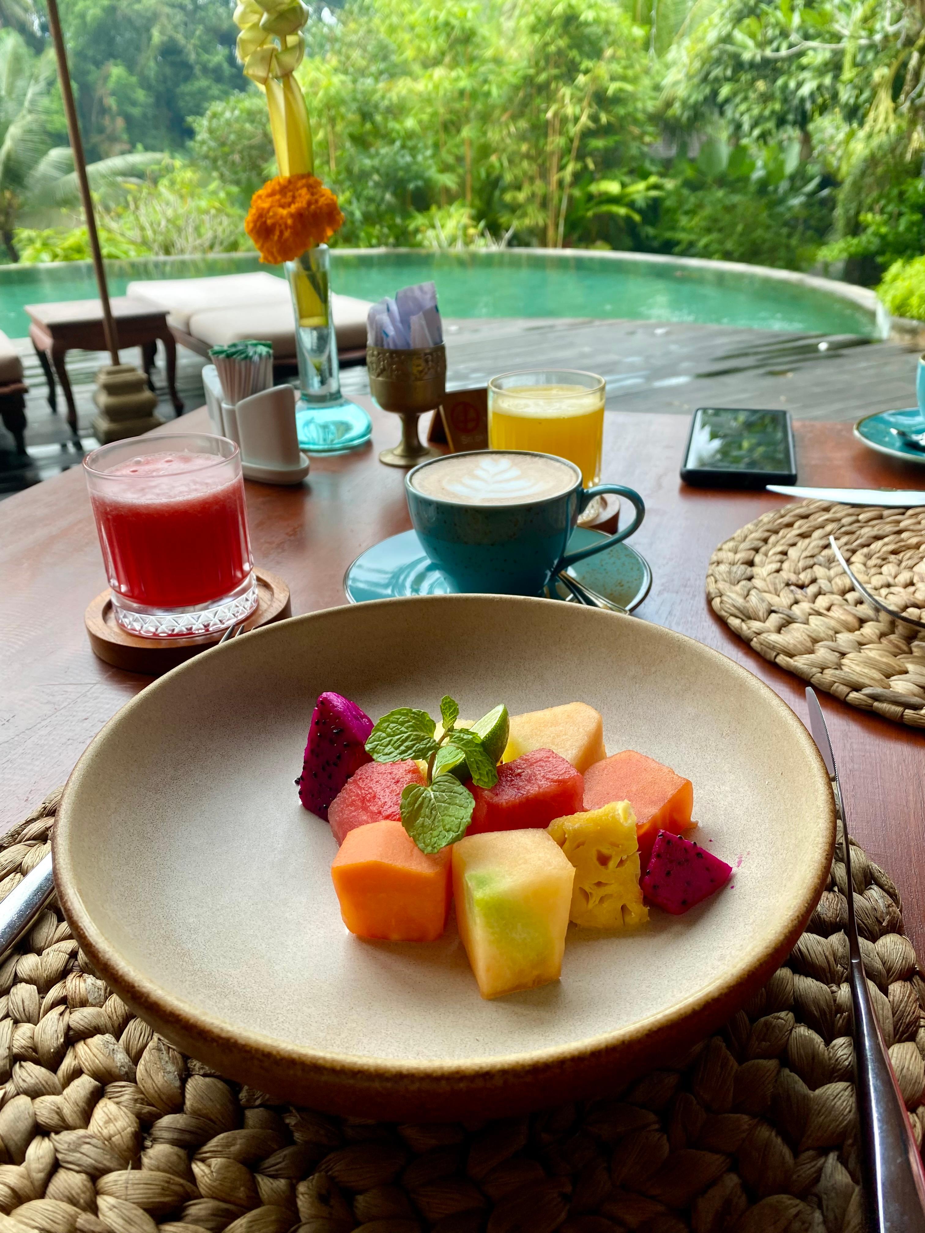 The fruit plate to start our last breakfast. So fresh!