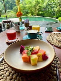 The fruit plate to start our last breakfast. So fresh!