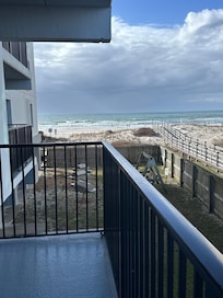 Balcony view from bedroom.