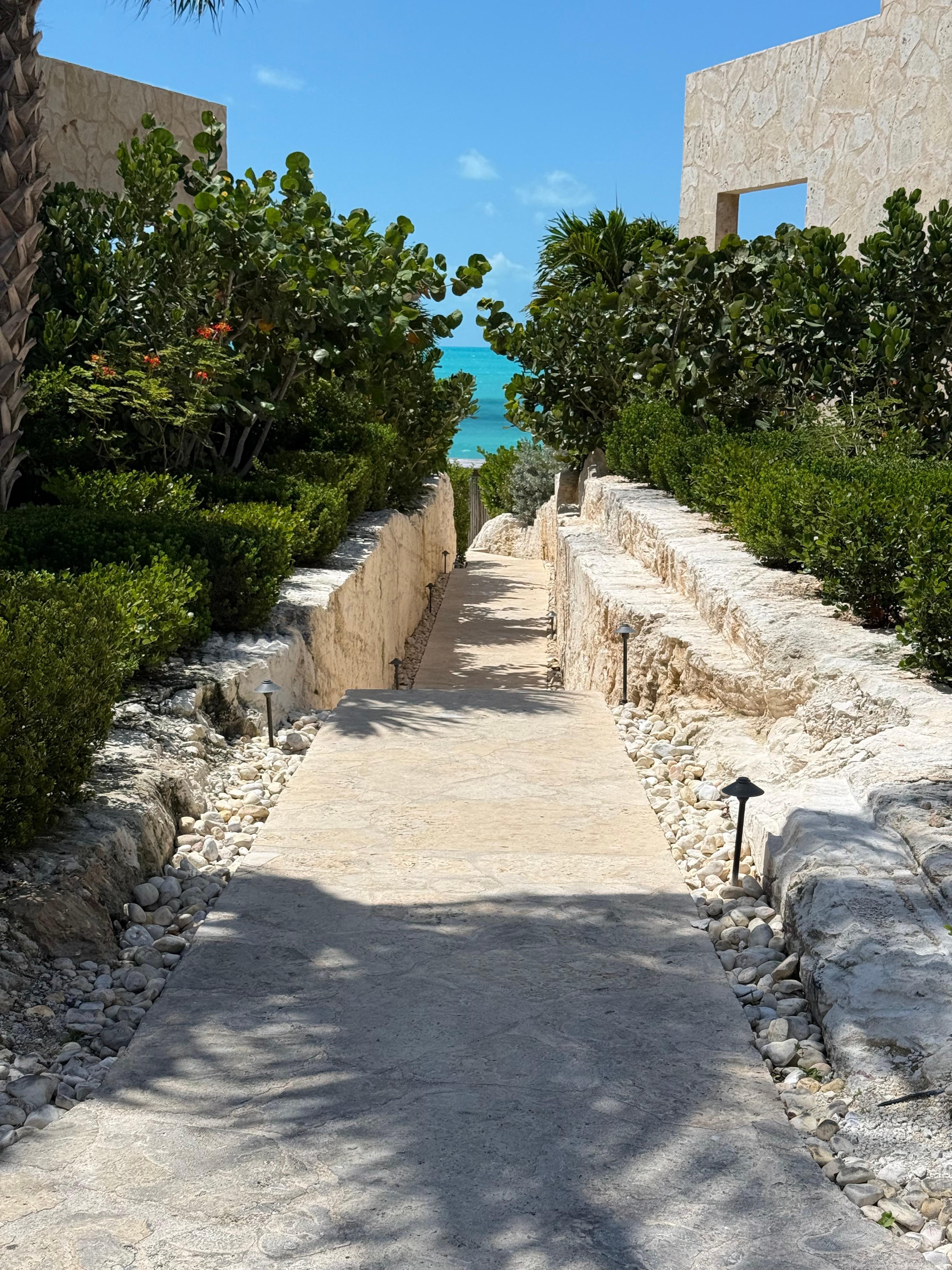Path to beach and pool