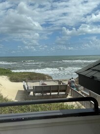 view from upstairs balcony