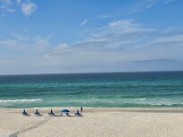 Ocean front, beach view from the balcony